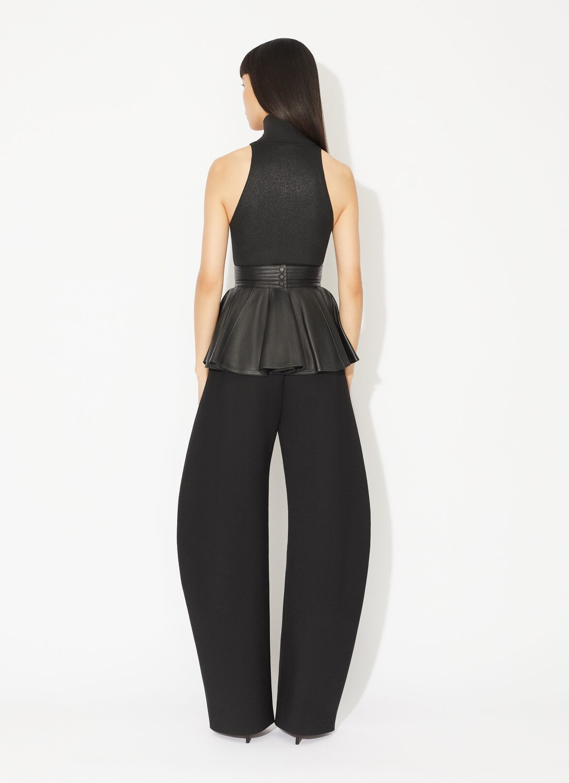 HIGH NECK COATED BODY ALAÏA BLACK HIGH NECK COATED BODY